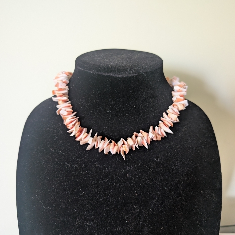 Vintage Pink Shell Necklace